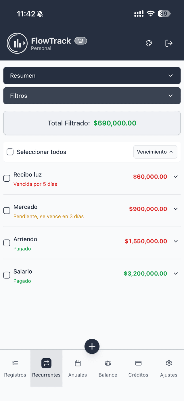 FlowTrack App Screenshot