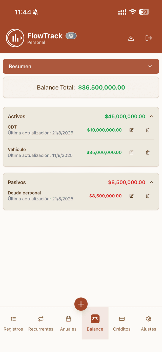 FlowTrack App Screenshot